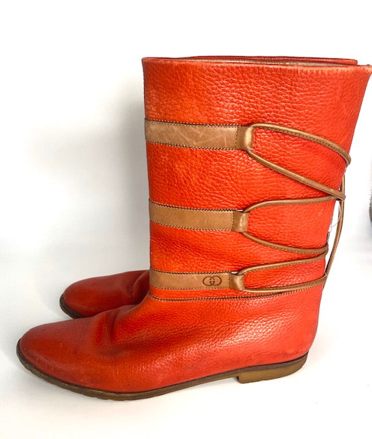 Gucci 2024 red boots